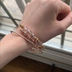 Alex and Ani Rose Gold bracelet set of 3